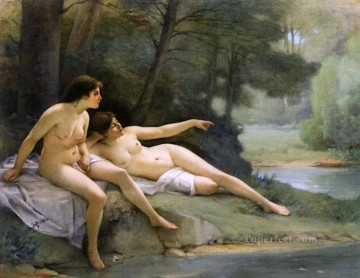 Nudes in the Woods Guillaume Seignac classic nude Oil Paintings